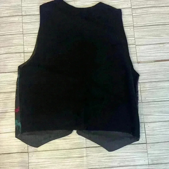 90’s Retro Wool Alpaca Print Vest - Picture 2 of 5